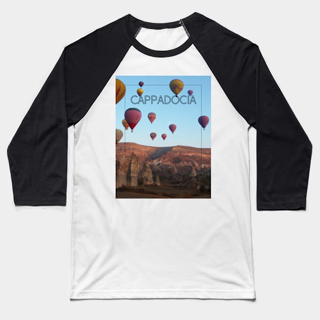 Cappadocia Hot Air Balloon Baseball T-Shirt by jeune98